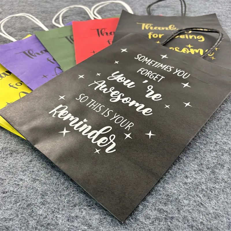 Custom Printed Kraft Paper Bags for Retail and Promotional Use
