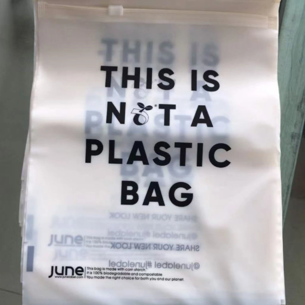 Biodegradable Frosted zipper bag