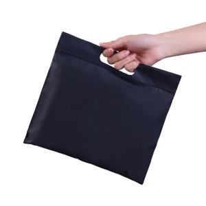Frosted zipper bagwith handle