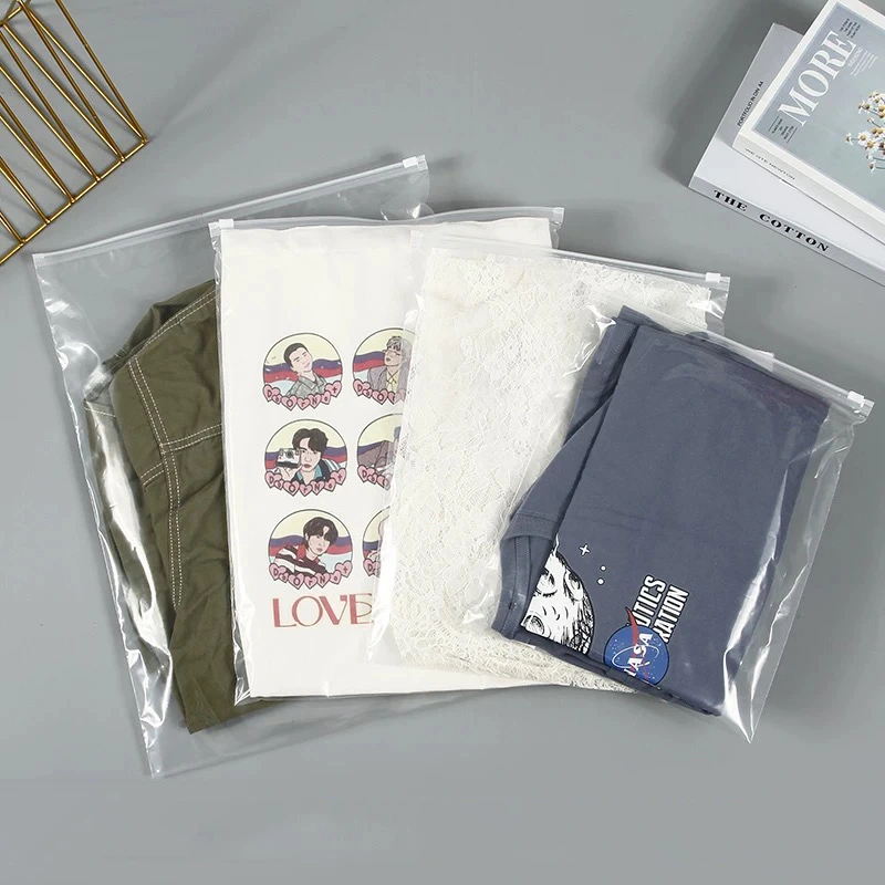 Source transparent zipper bag factory Logo printing available - Customized waterproof and moisture-proof sealed bags