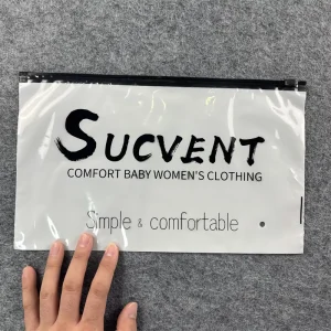 Custom Printed Zipper Bags Clear Front White Back Bulk Wholesale Printed Resealable Packaging