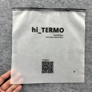 Código QR personalizado impreso esmerilado Bolsas con cremallera Bolsas mate resellables de alta calidad Bolsas personalizadas con logotipo de plástico